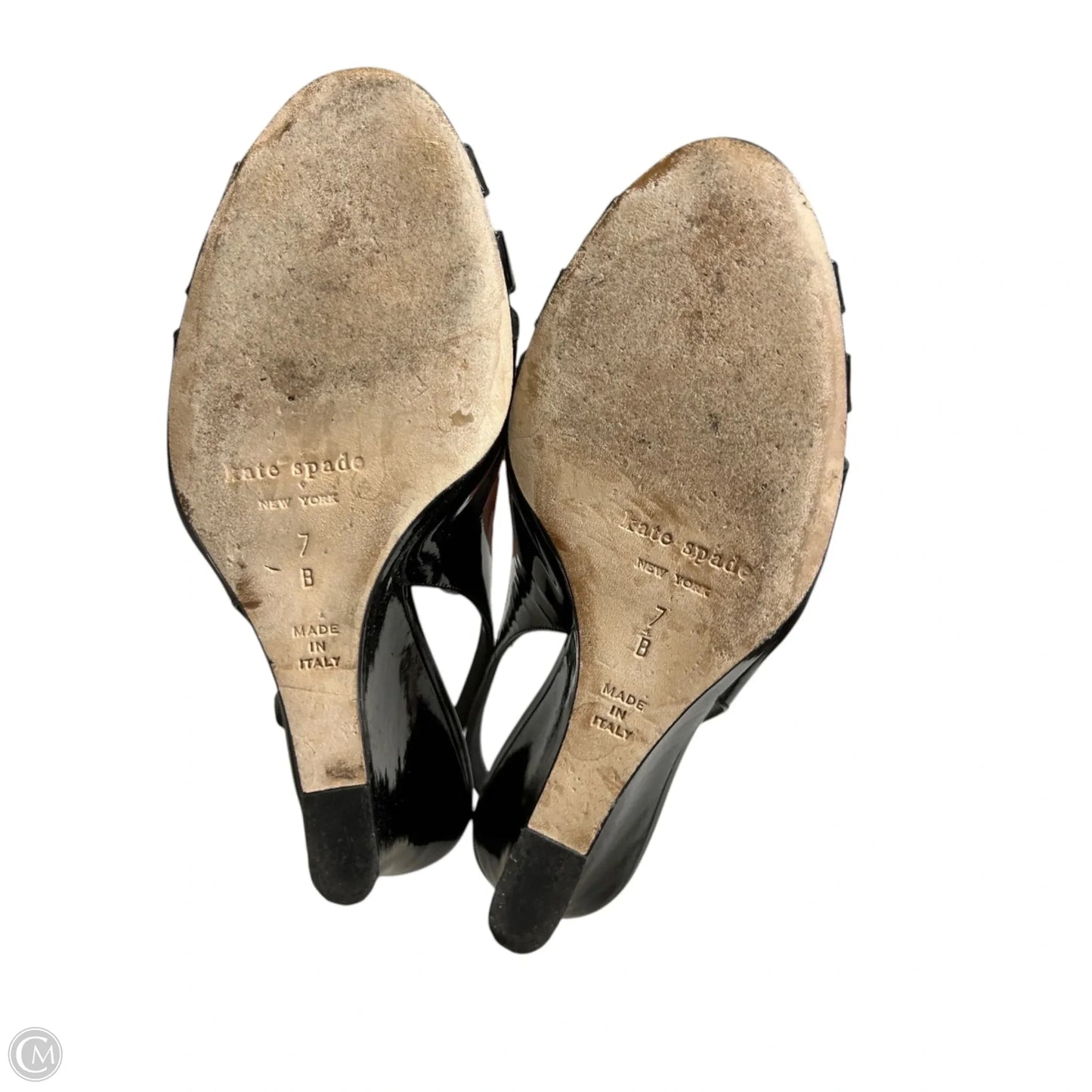 Sandals Designer By Kate Spade In Black, Size: 7