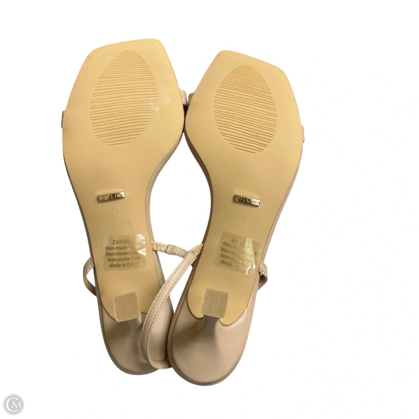 Sandals Heels Kitten By Billini In Beige, Size: 9