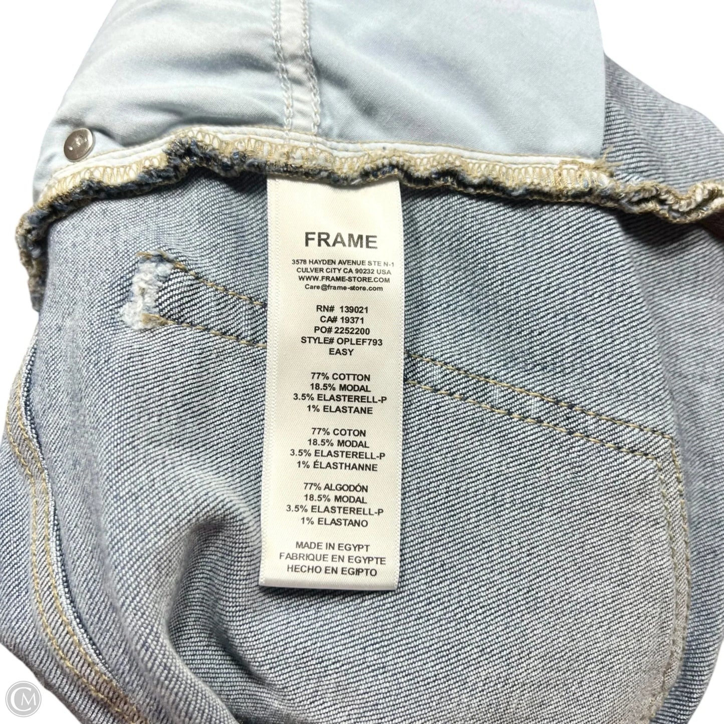 Jeans Flared By Frame In Blue Denim, Size: 2