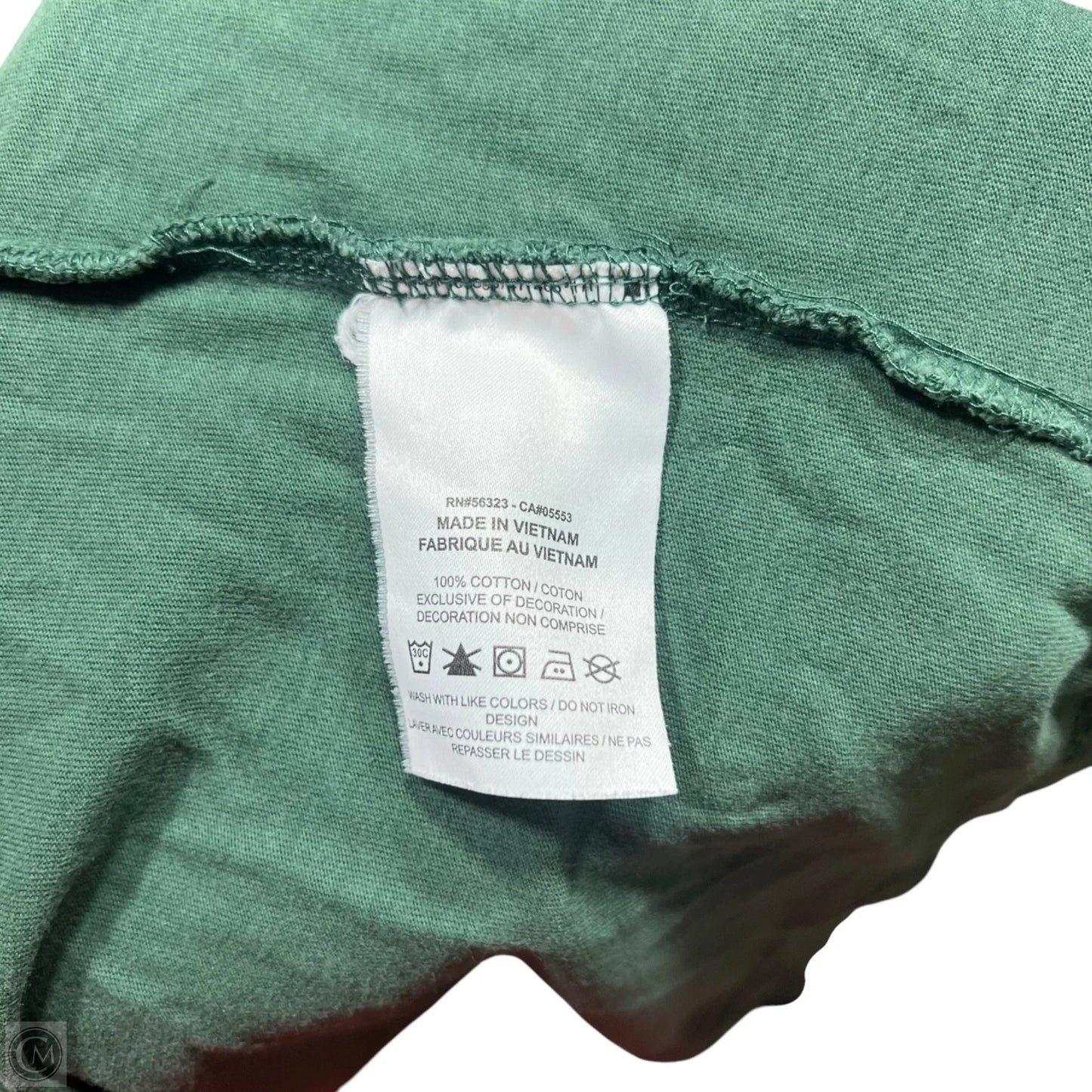 Athletic Top Short Sleeve By Nike In Green, Size: M