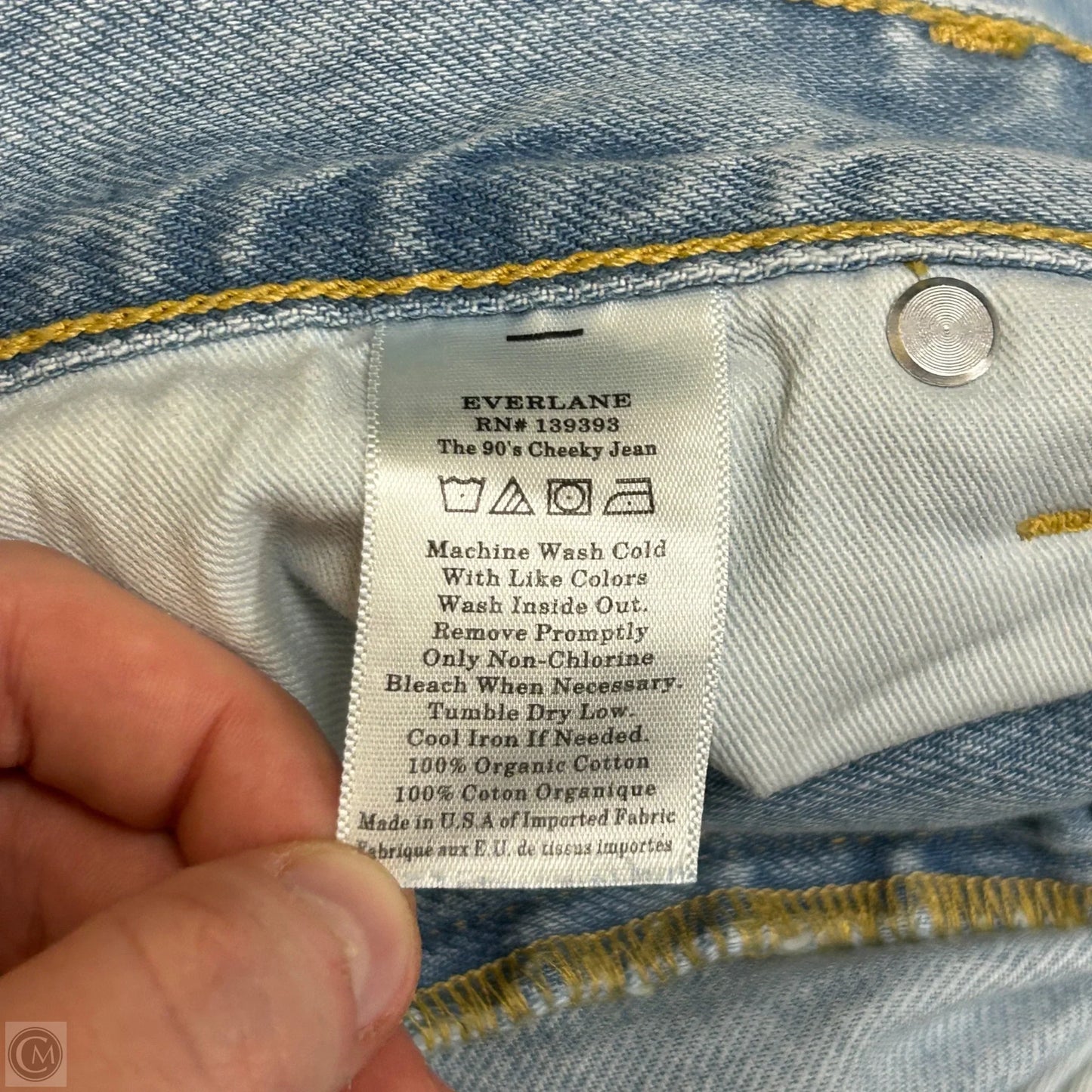 Jeans Straight By Everlane In Blue Denim, Size: 6
