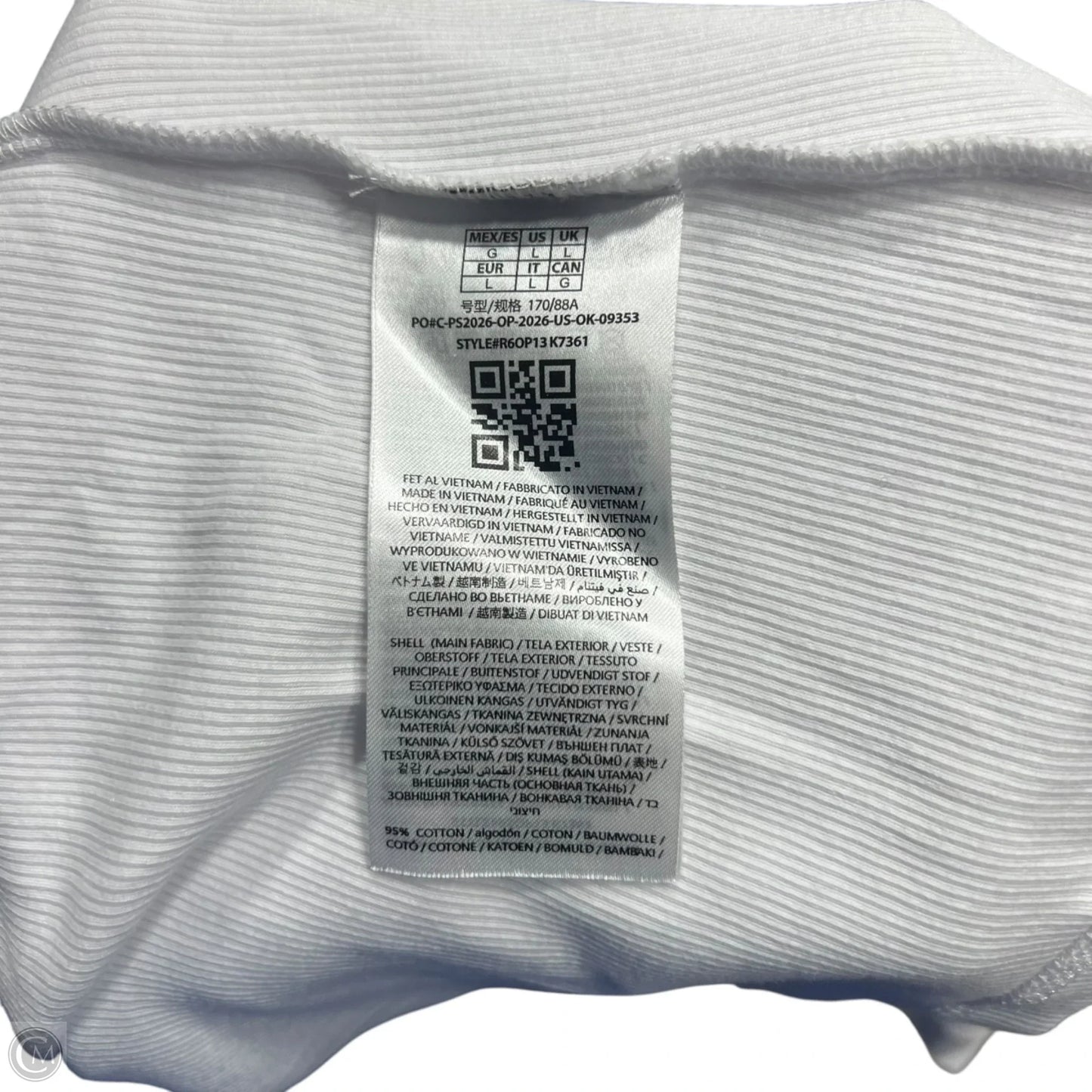 Top Short Sleeve By Guess In White, Size: L