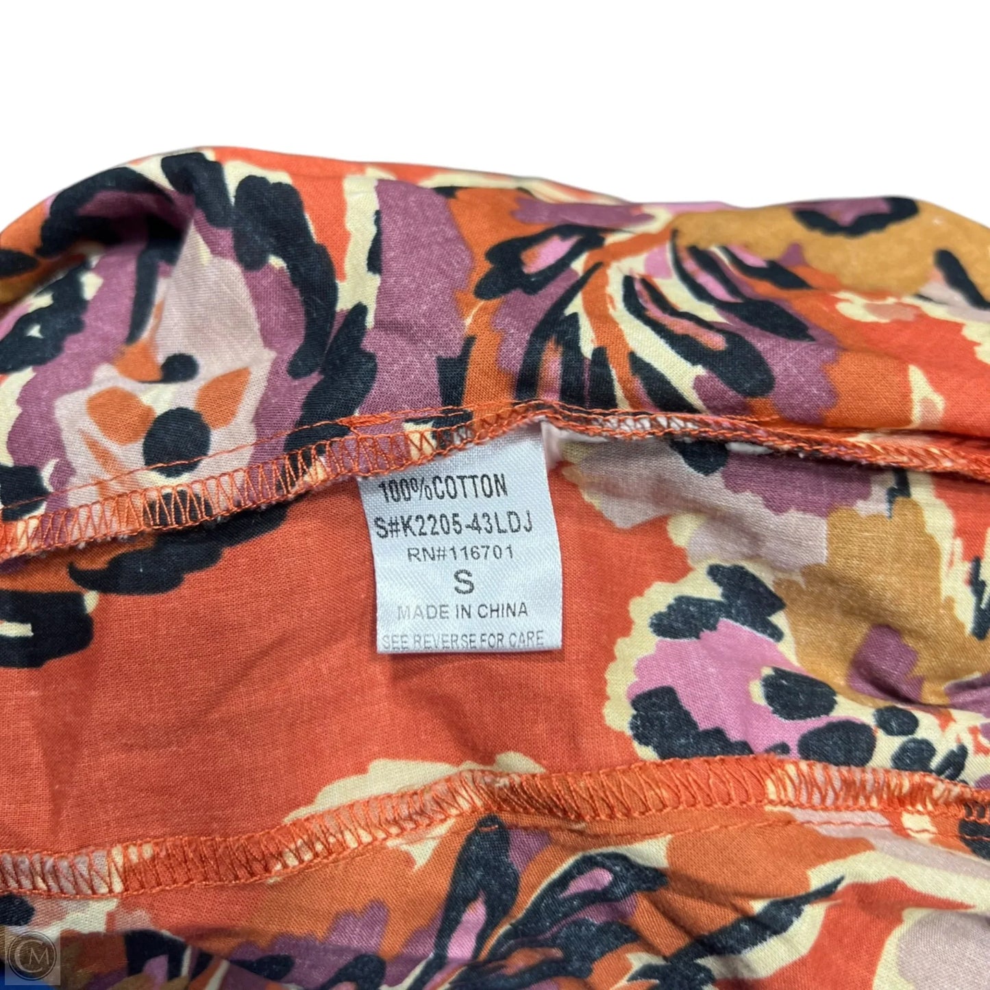 Dress Casual Short By Karlie In Orange & Purple, Size: S