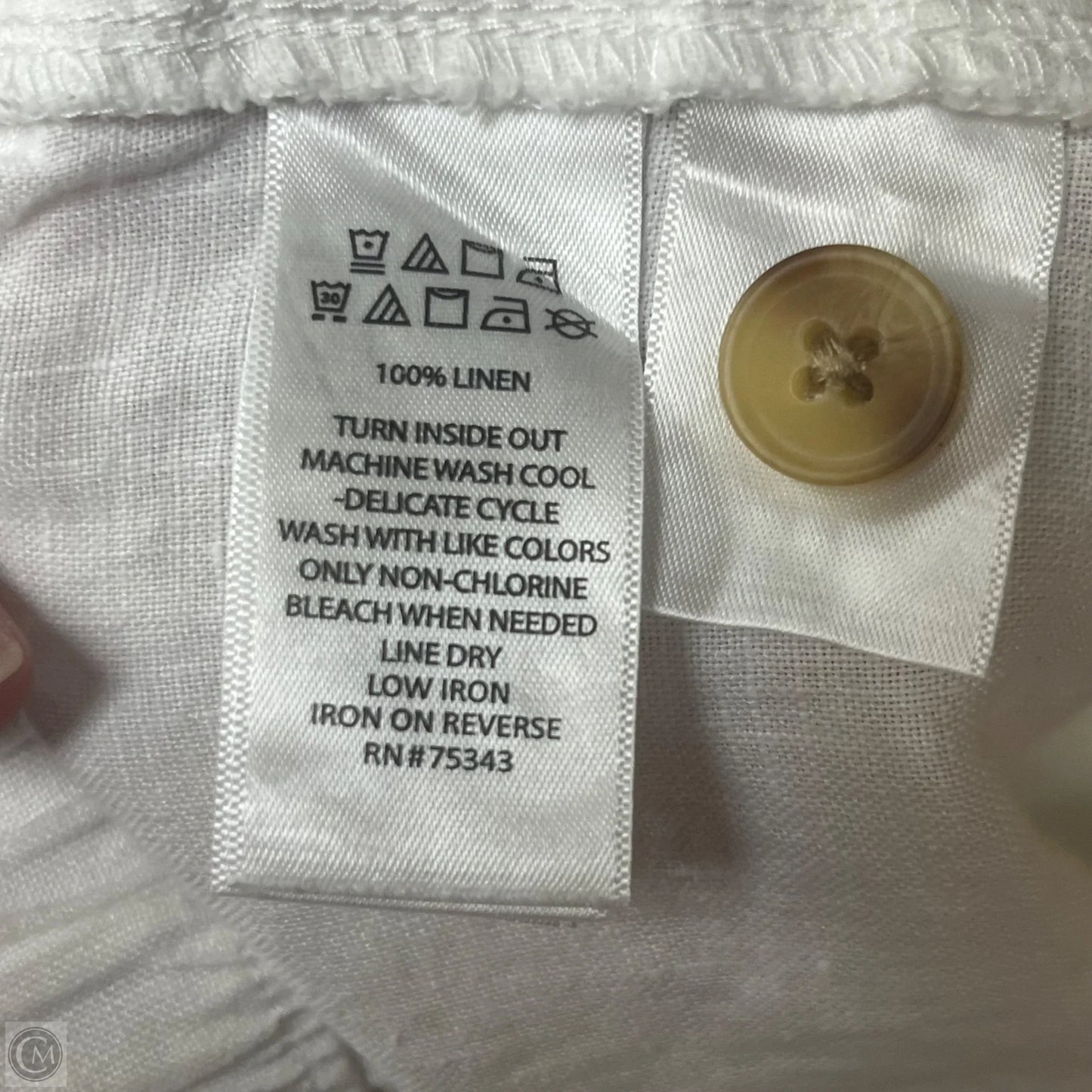 Pants Linen By Nicole Miller In White, Size: 4