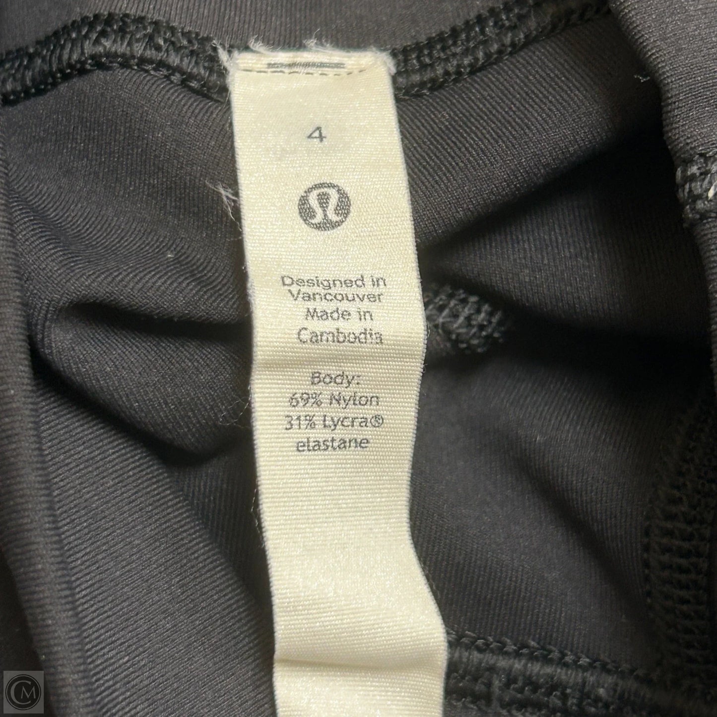 Athletic Shorts By Lululemon In Black, Size: 4