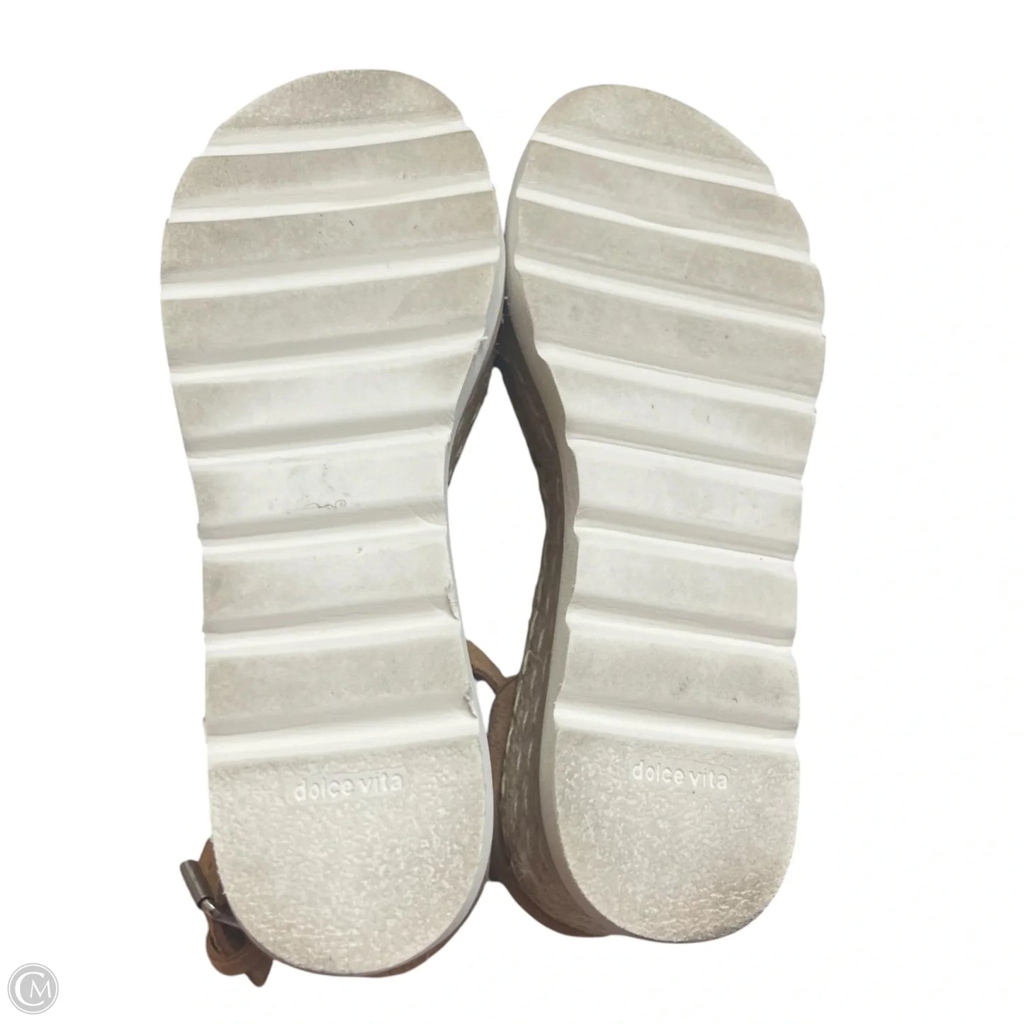 Sandals Heels Wedge By Dolce Vita In Tan, Size: 6.5
