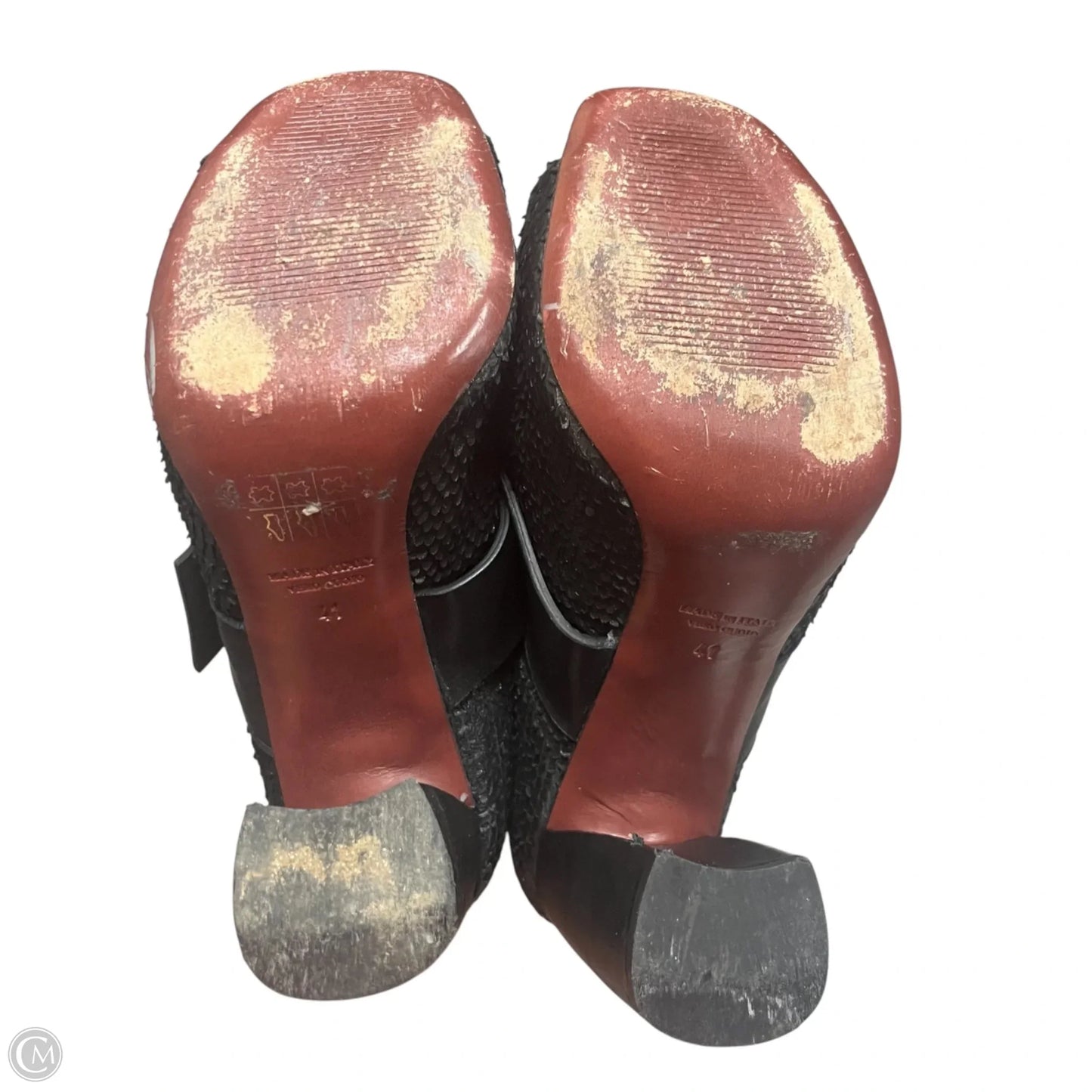 Sandals Heels Block By Ixos In Black, Size: 10.5