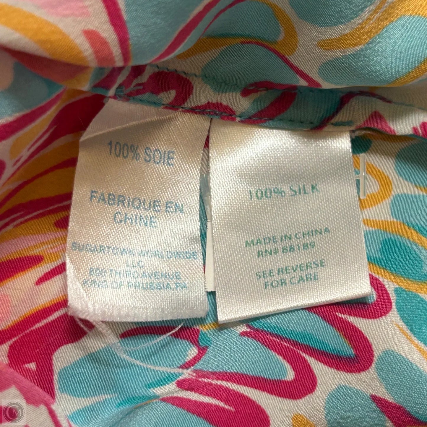 Top Long Sleeve Designer By Lilly Pulitzer In Blue & Orange, Size: S