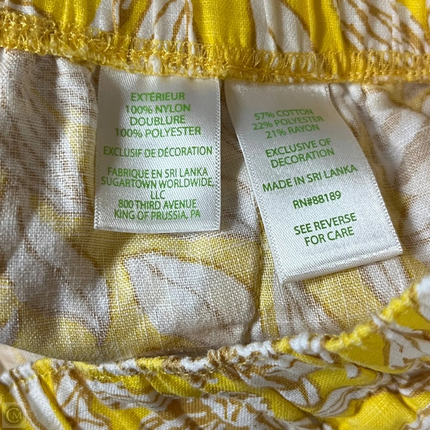 Shorts Designer By Lilly Pulitzer In White & Yellow, Size: 4