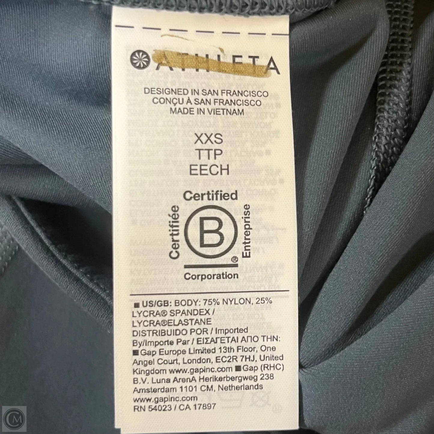 Athletic Leggings By Athleta In Grey, Size: 0