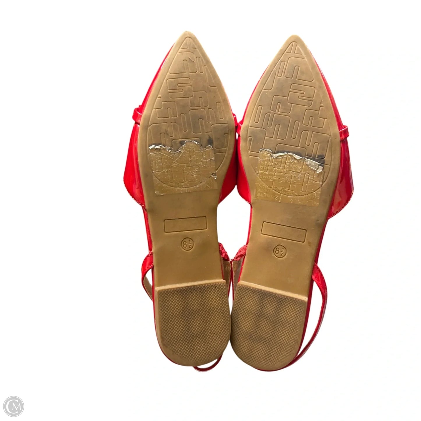 Shoes Flats By Top Moda In Red, Size: 8.5