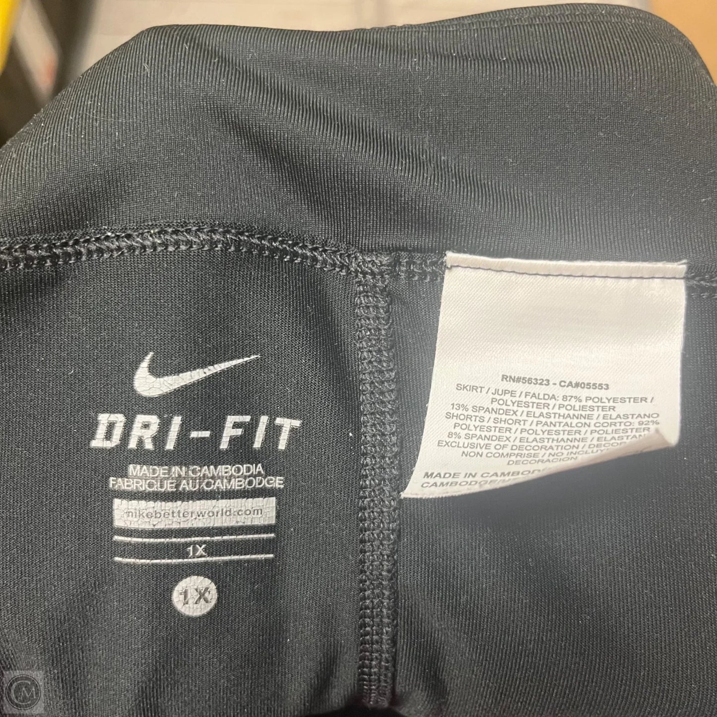 Athletic Skort By Nike In Black, Size: 1x
