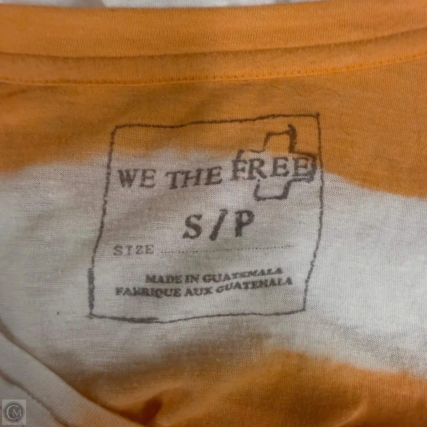 Top Long Sleeve By We The Free In Orange & White, Size: S