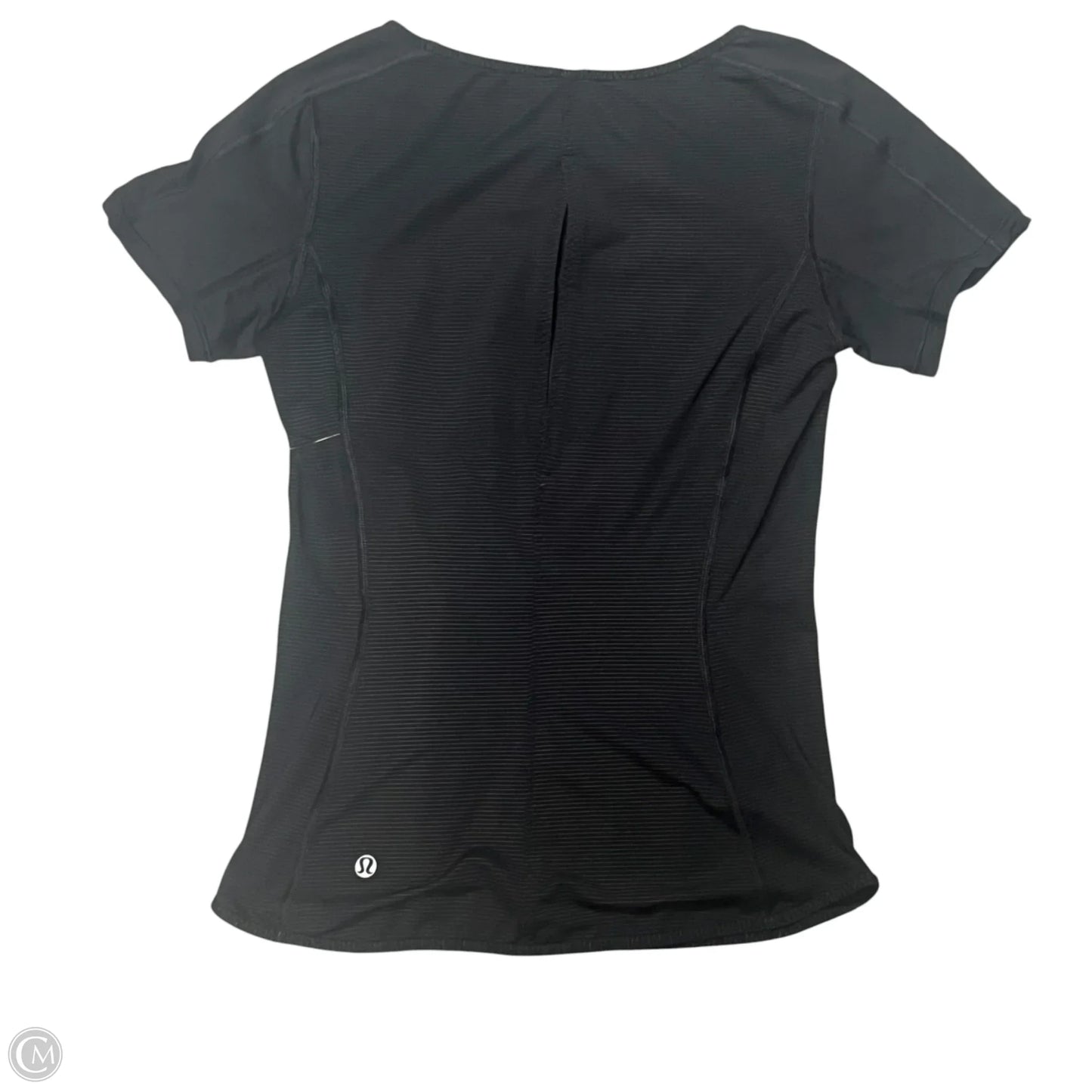 Athletic Top Short Sleeve By Lululemon In Black, Size: 2