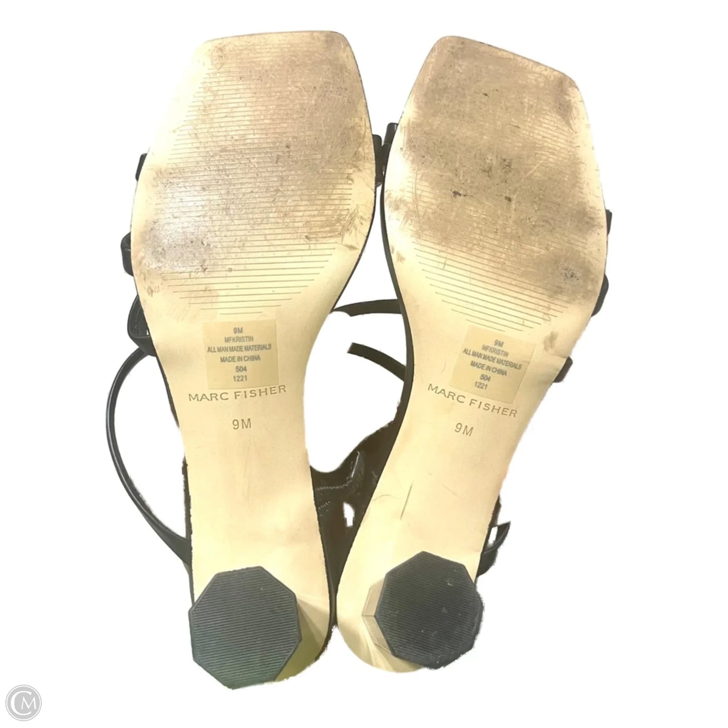 Sandals Heels Block By Marc Fisher In Black, Size: 9