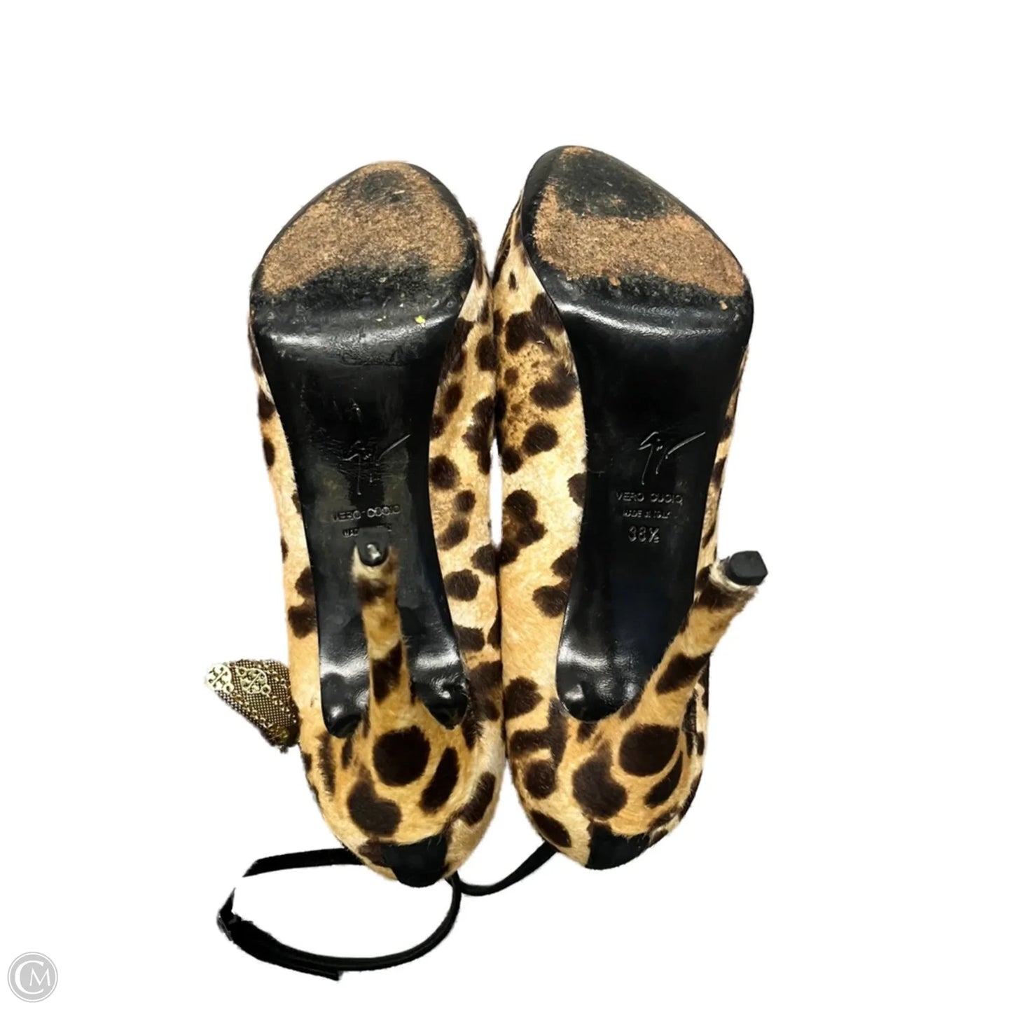 Sandals Designer By Giuseppe Zanotti In Animal Print, Size: 8