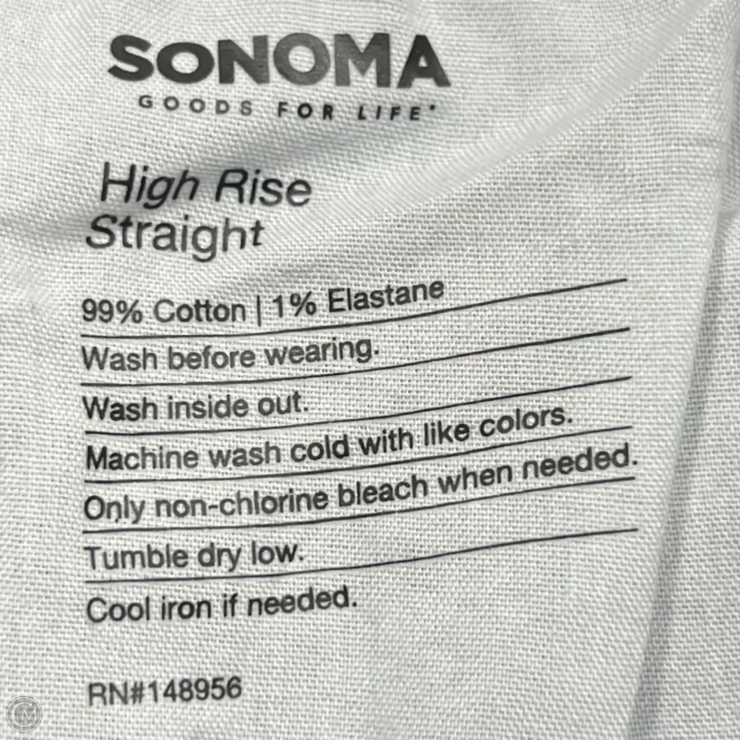 Jeans Straight By Sonoma In Blue Denim, Size: 14