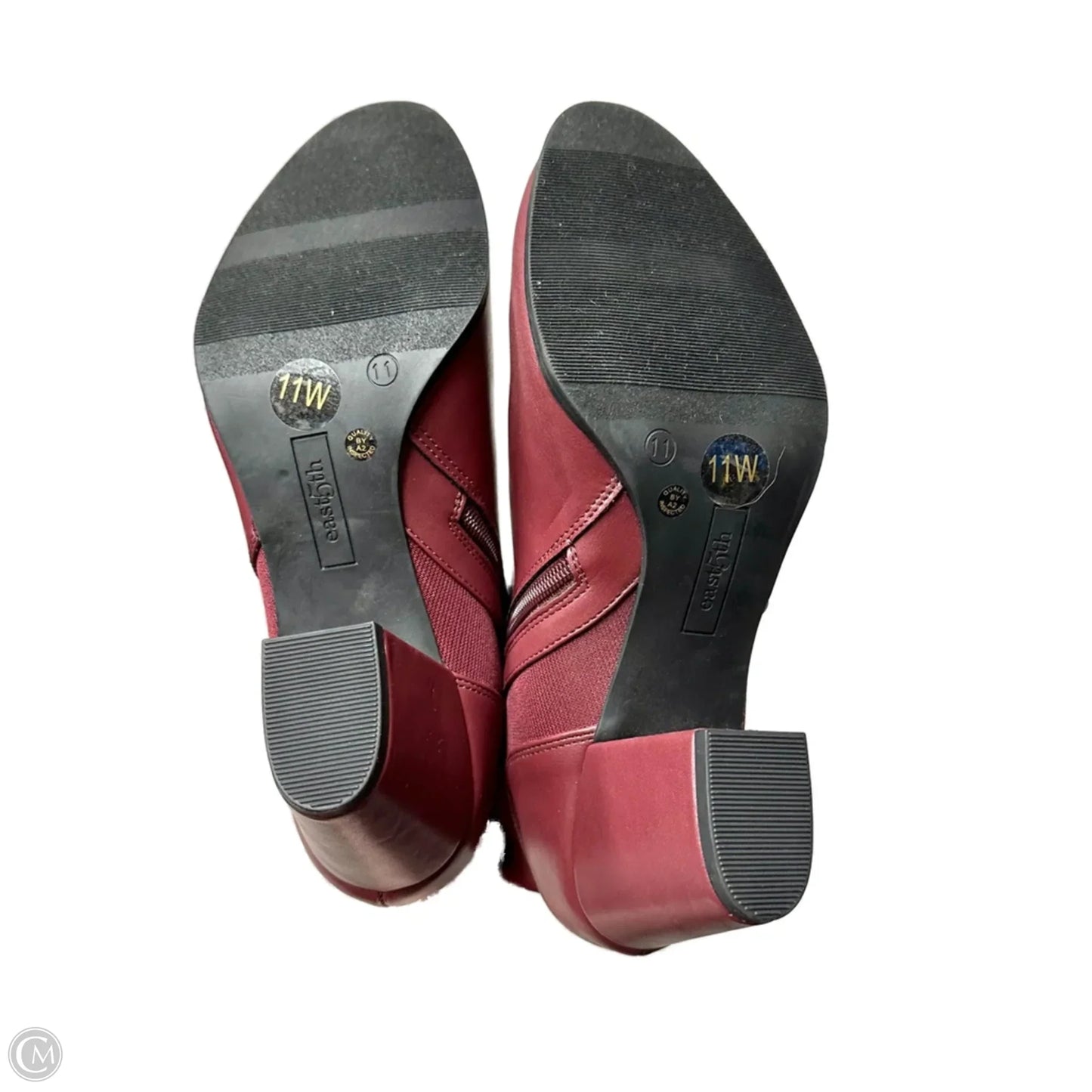 Boots Ankle Heels By East 5th In Maroon, Size: 11