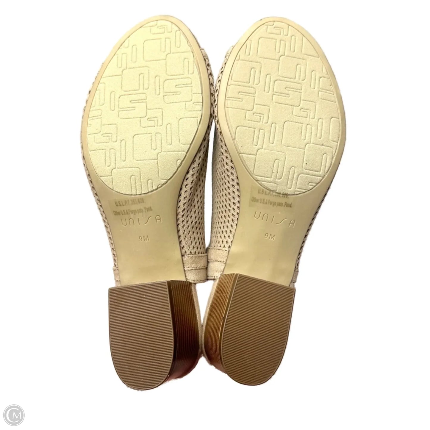 Boots Ankle Heels By Unisa In Tan, Size: 9