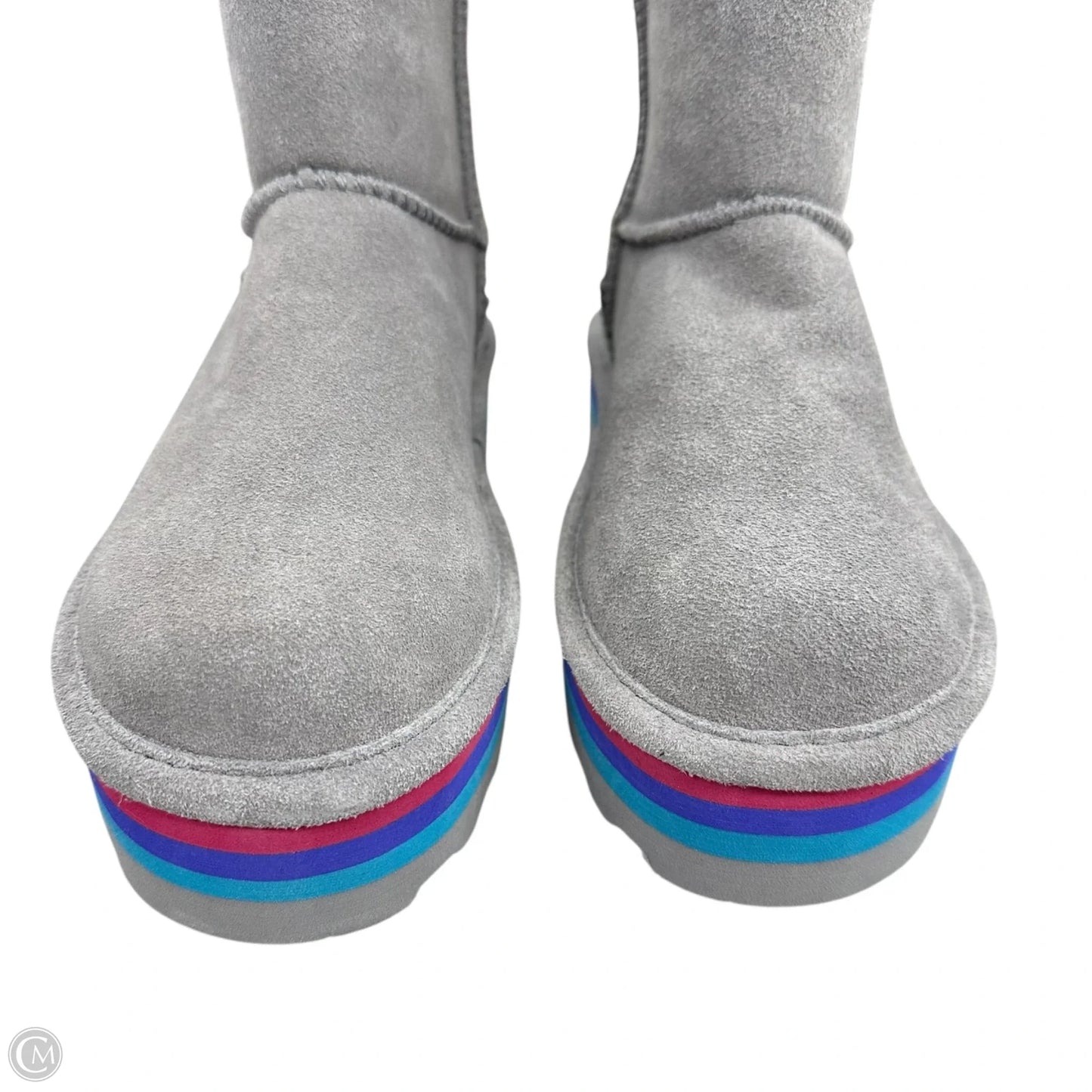 Boots Mid-calf Flats By Bearpaw In Grey, Size: 6
