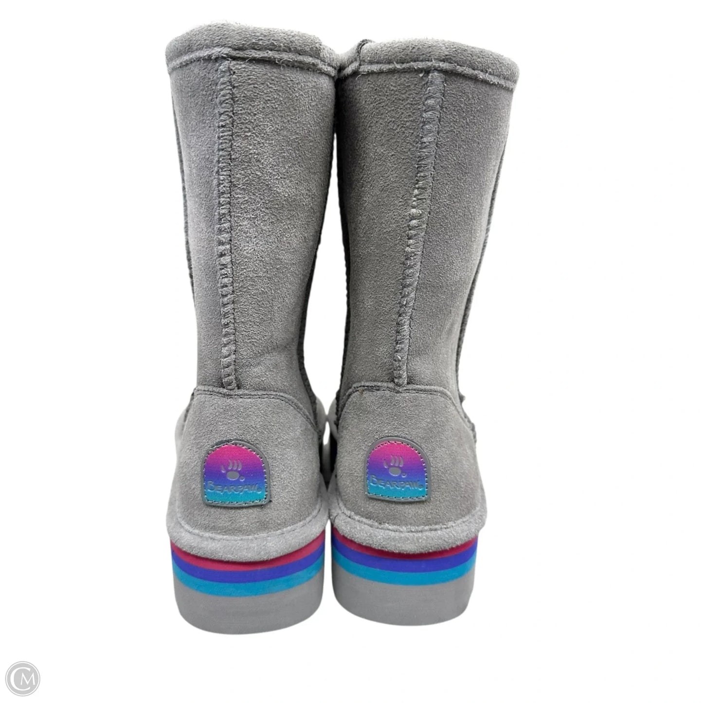 Boots Mid-calf Flats By Bearpaw In Grey, Size: 6