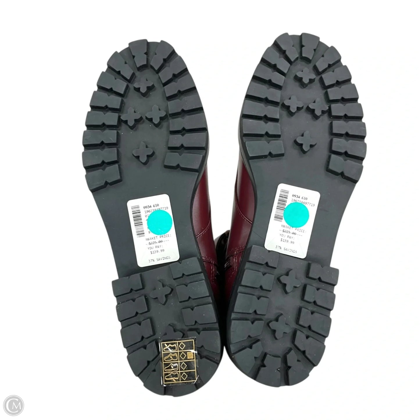 Boots Combat By Michael By Michael Kors In Maroon, Size: 9