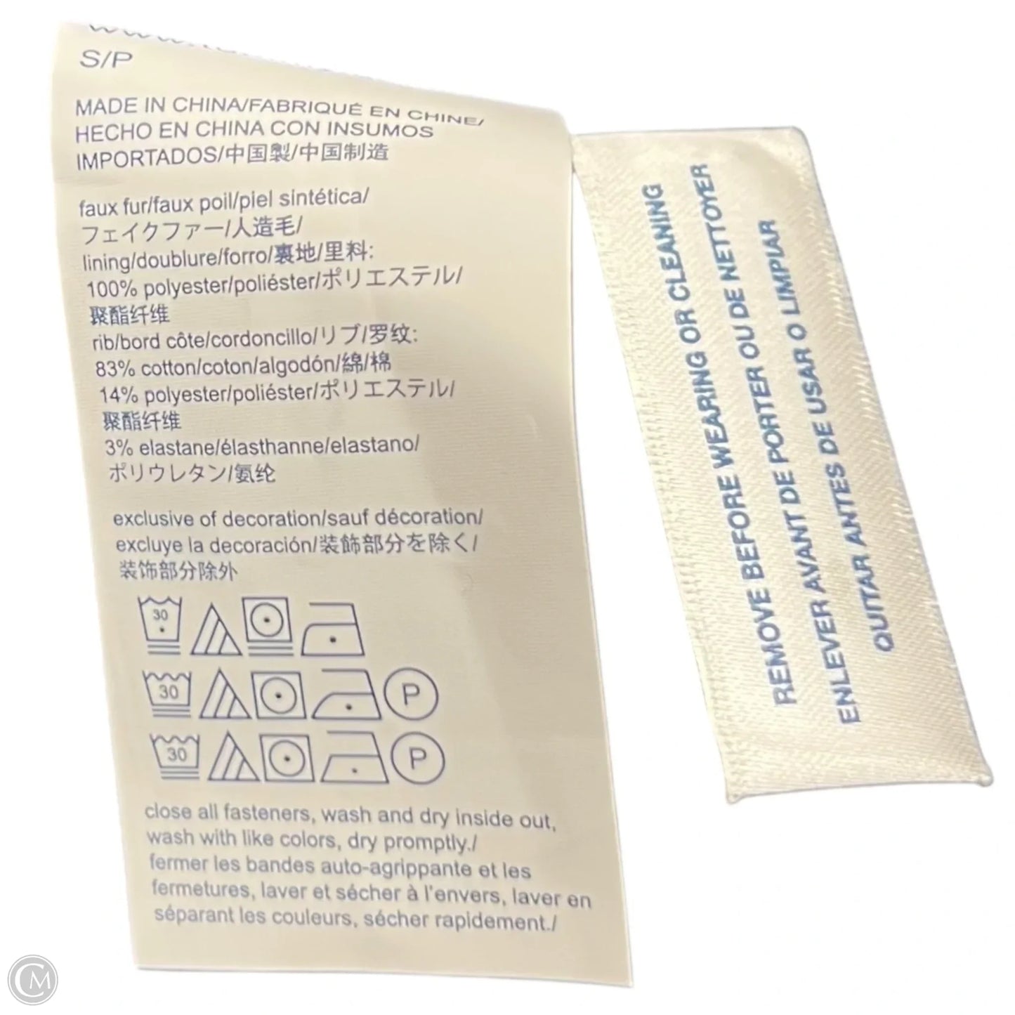 Jacket Faux Fur & Sherpa By Tommy Hilfiger In Navy, Size: S