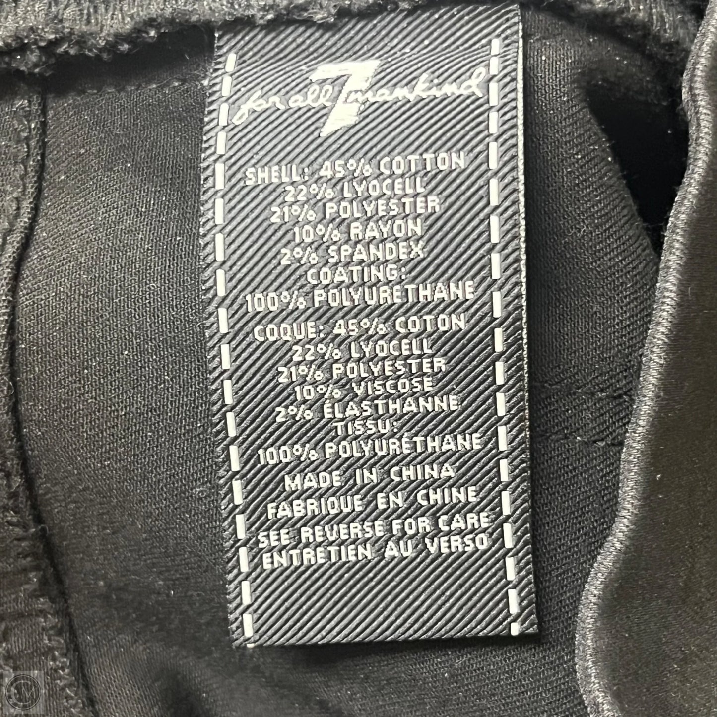 Jeans Skinny By 7 For All Mankind In Black, Size: 2