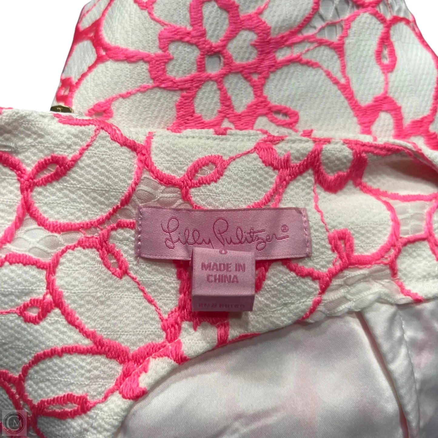 Skirt Designer By Lilly Pulitzer In Pink & White, Size: 8