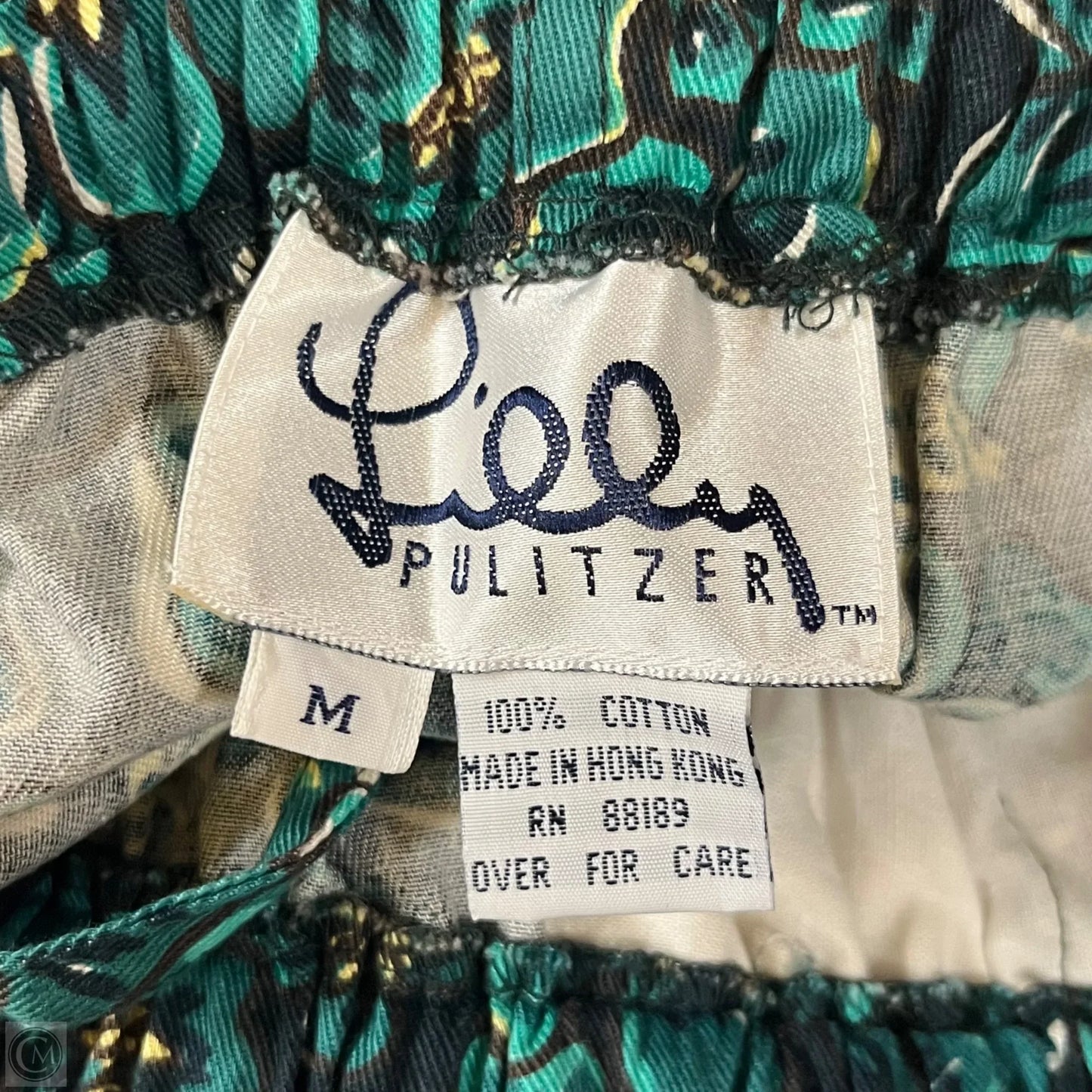 Pants Designer By Lilly Pulitzer In Green & Yellow, Size: M