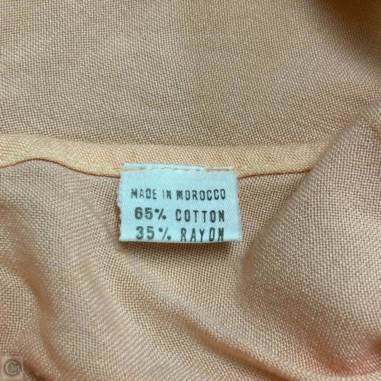 Top 3/4 Sleeve By Marrakech In Orange, Size: L