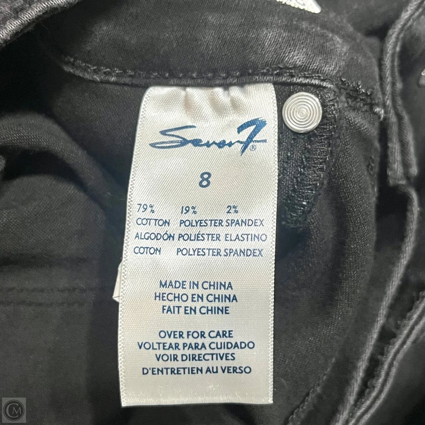 Jeans Skinny By Seven 7 In Black, Size: 8