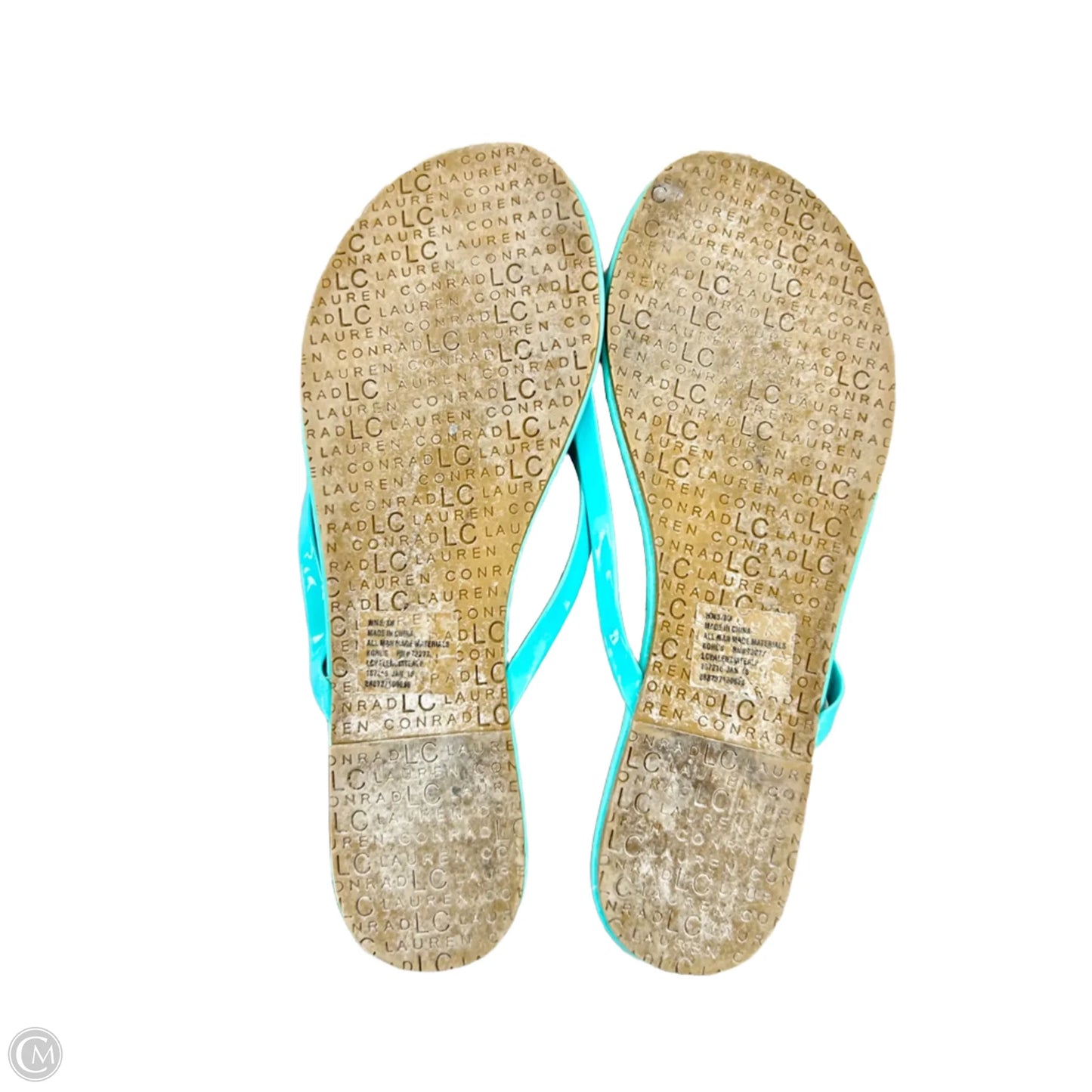 Sandals Flats By Lc Lauren Conrad In Aqua, Size: 8