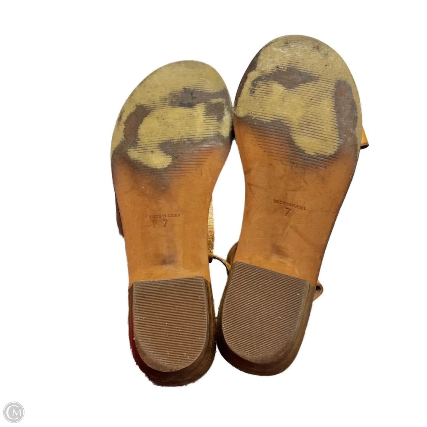 Sandals Heels Block By Madewell In Tan, Size: 7