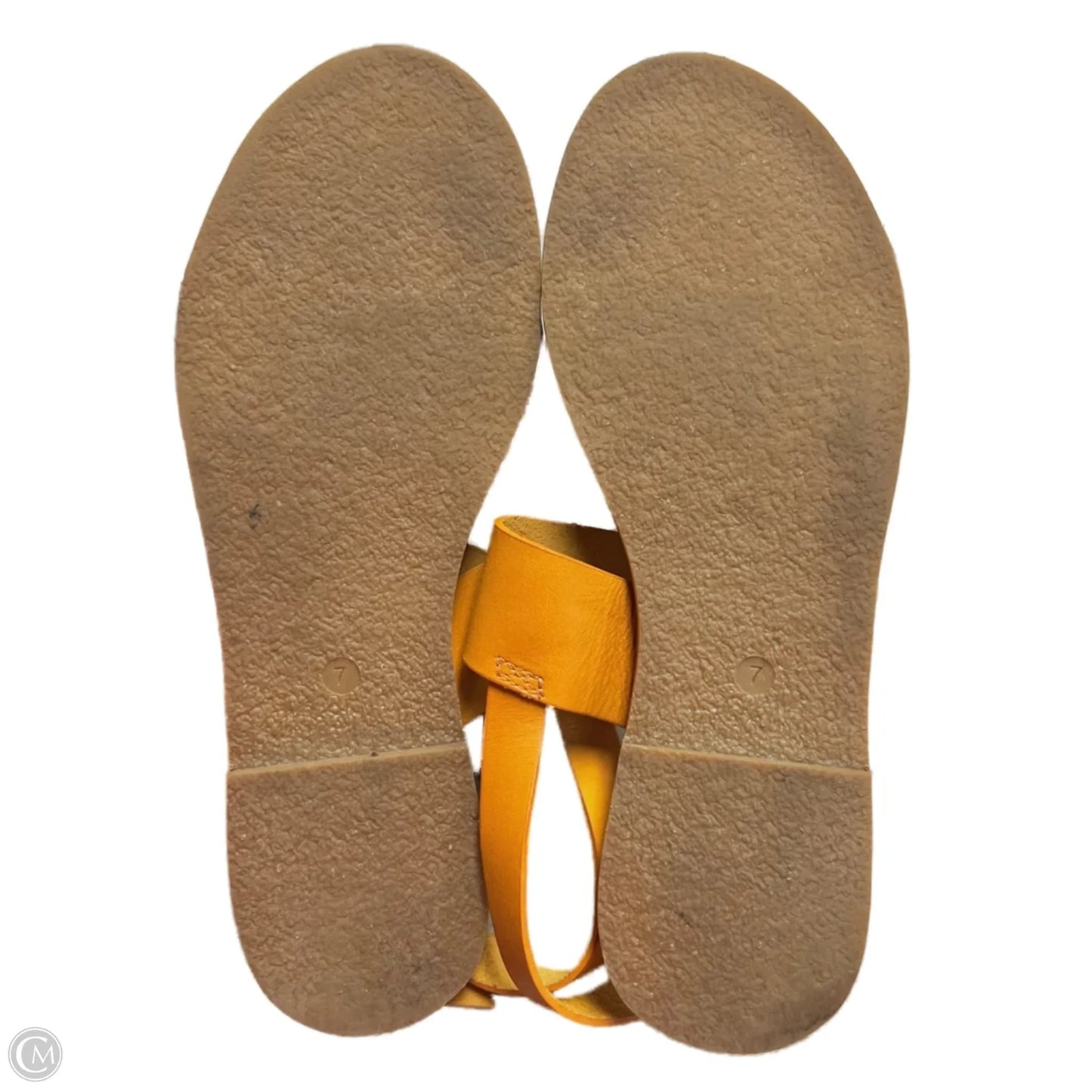 Sandals Flats By Madewell In Orange, Size: 7