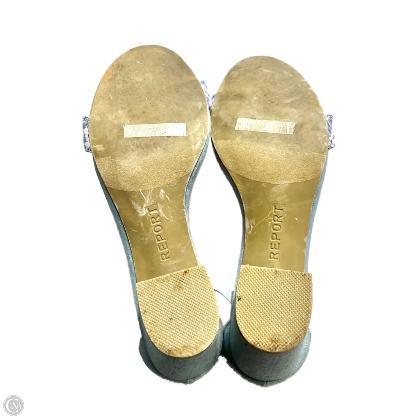 Sandals Heels Block By Report In Blue, Size: 7.5