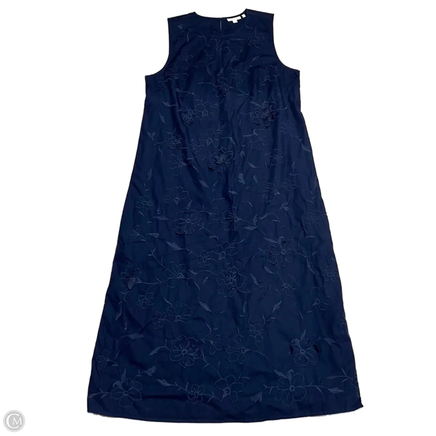 Dress Casual Maxi By Chicos In Navy, Size: L