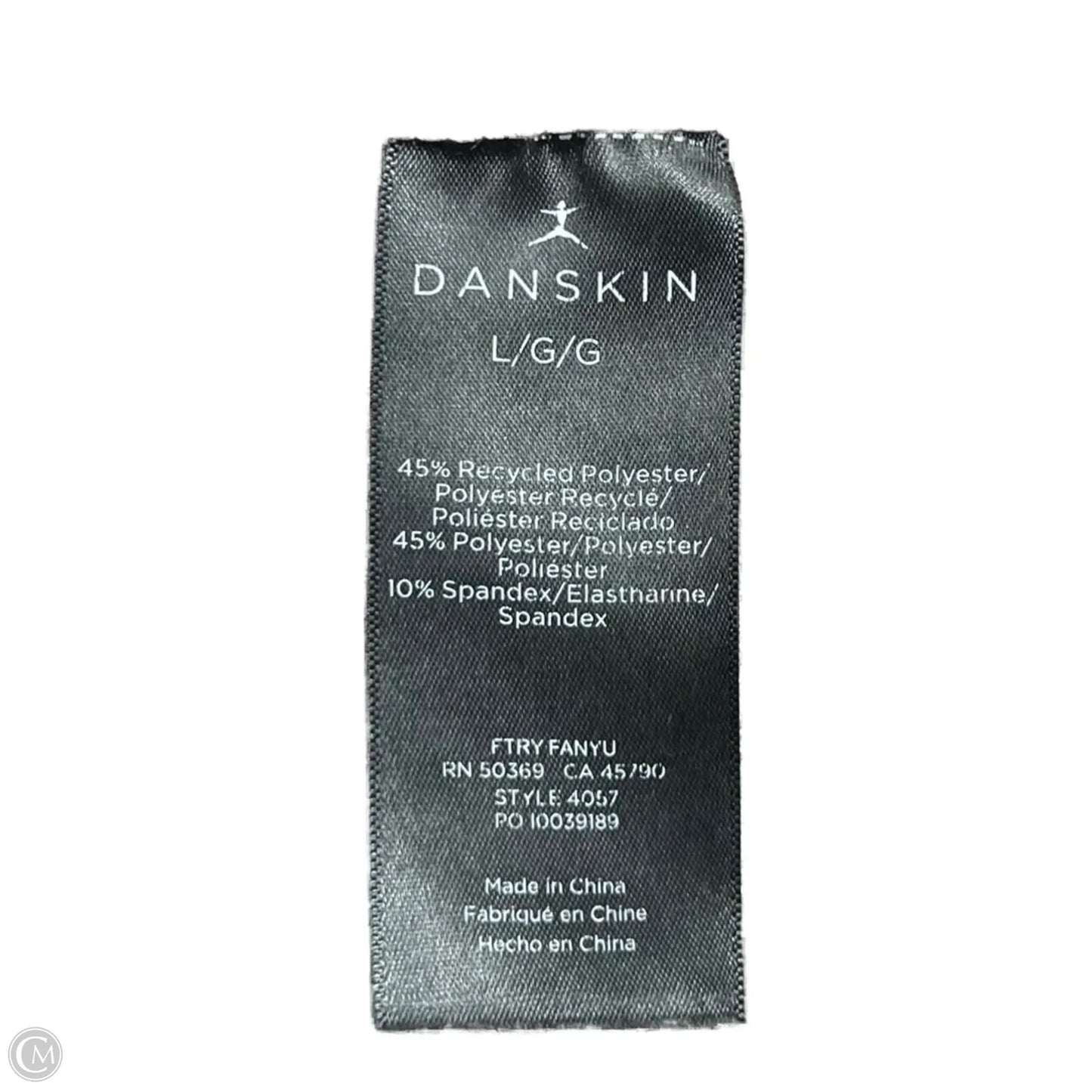 Athletic Top Long Sleeve Collar By Danskin In Tan, Size: L