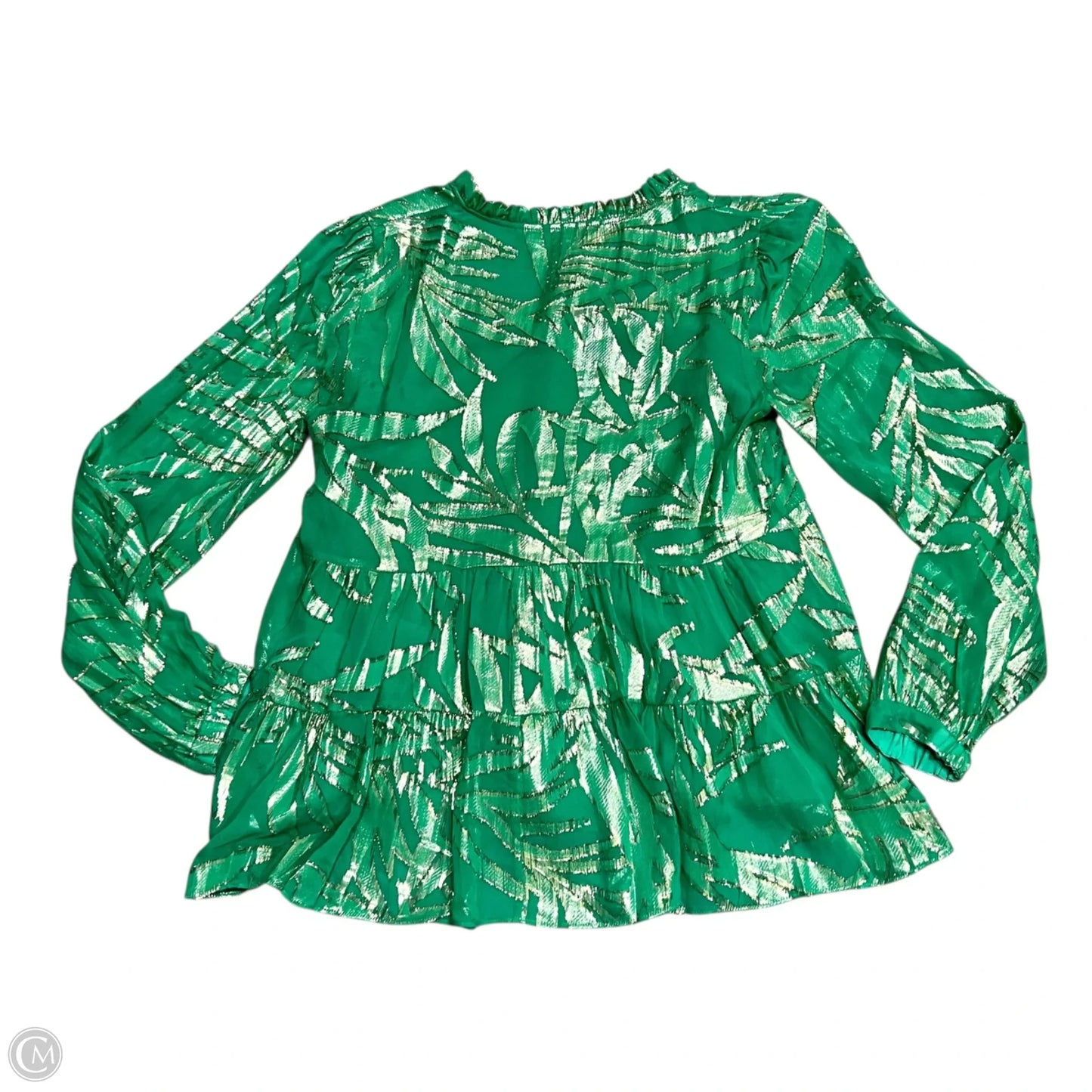 Top Long Sleeve Designer By Lilly Pulitzer In Green, Size: M