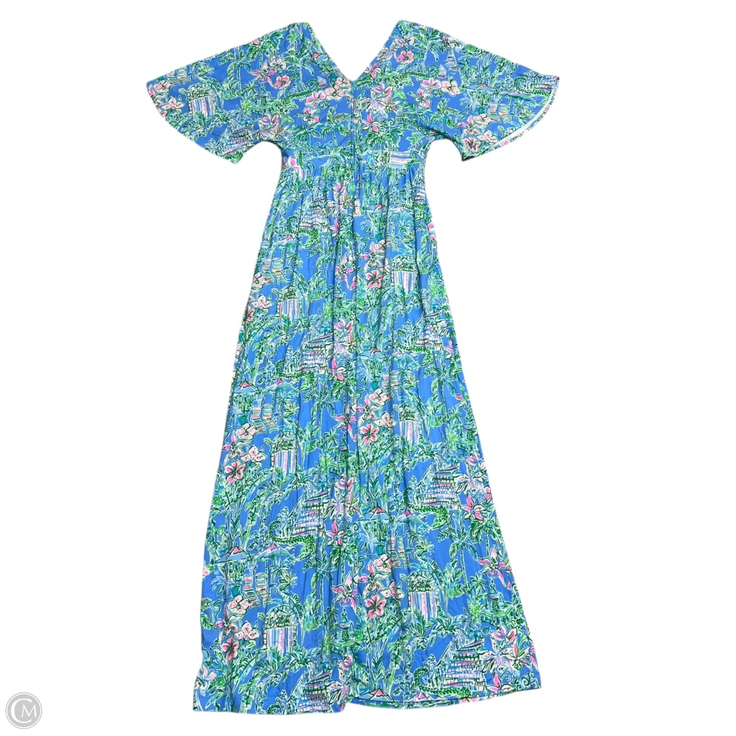 Dress Designer By Lilly Pulitzer In Blue & Green, Size: S