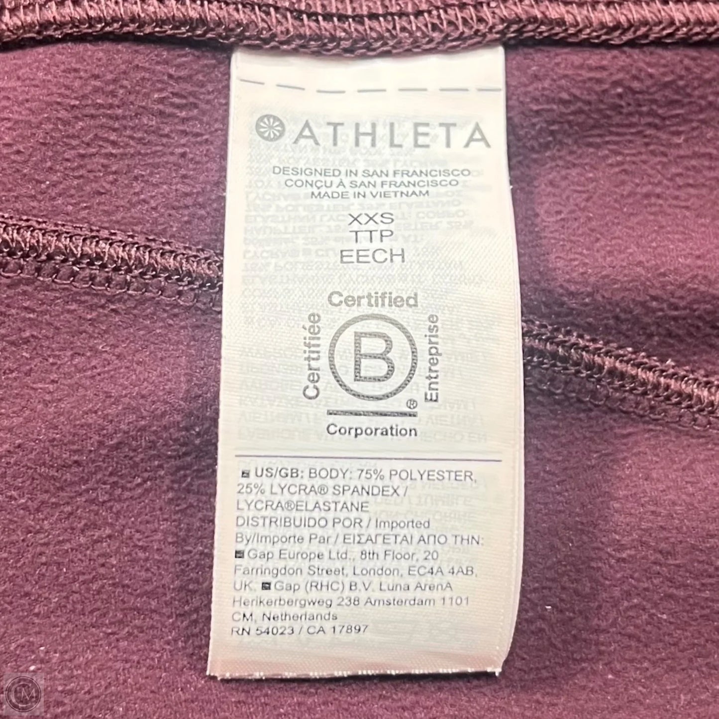 Athletic Pants By Athleta In Maroon, Size: Xxs