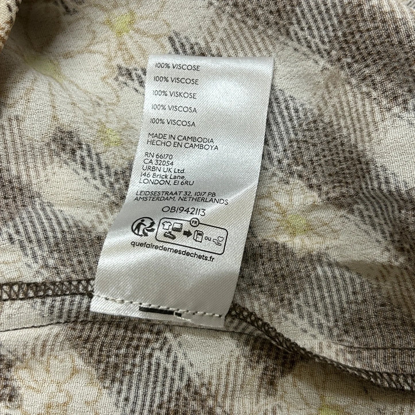 Dress Casual Midi By Urban Outfitters In Brown & Cream, Size: Xl