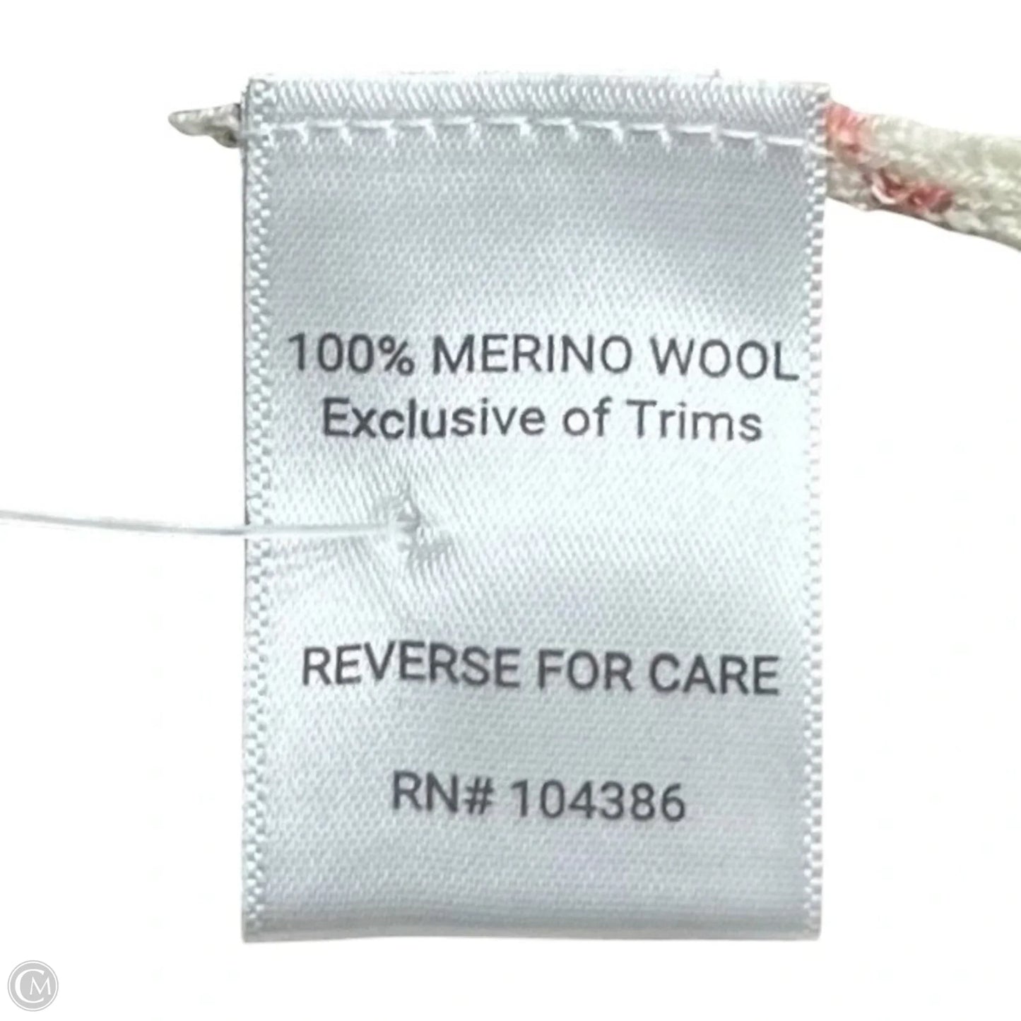 Cardigan By Garnet Hill In Cream & Red, Size: M