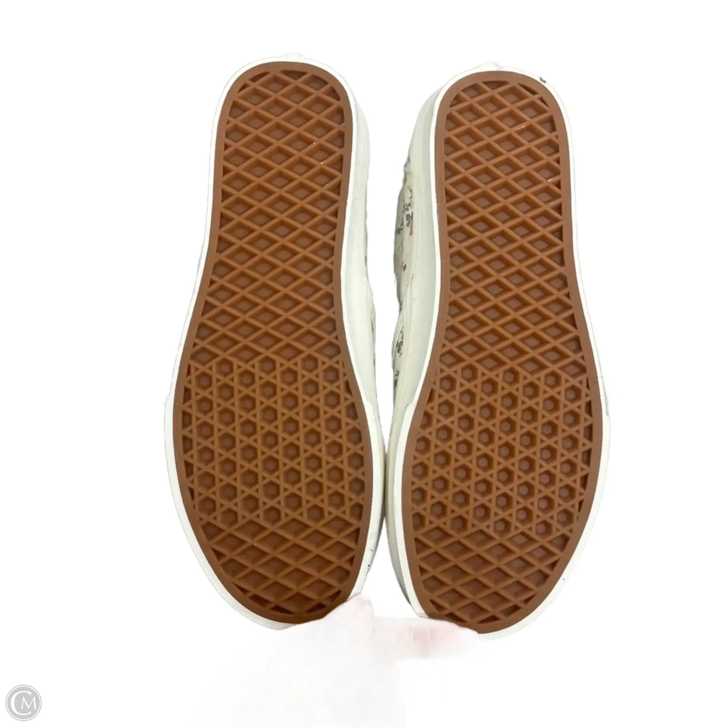 Shoes Sneakers By Vans In White & Yellow, Size: 7