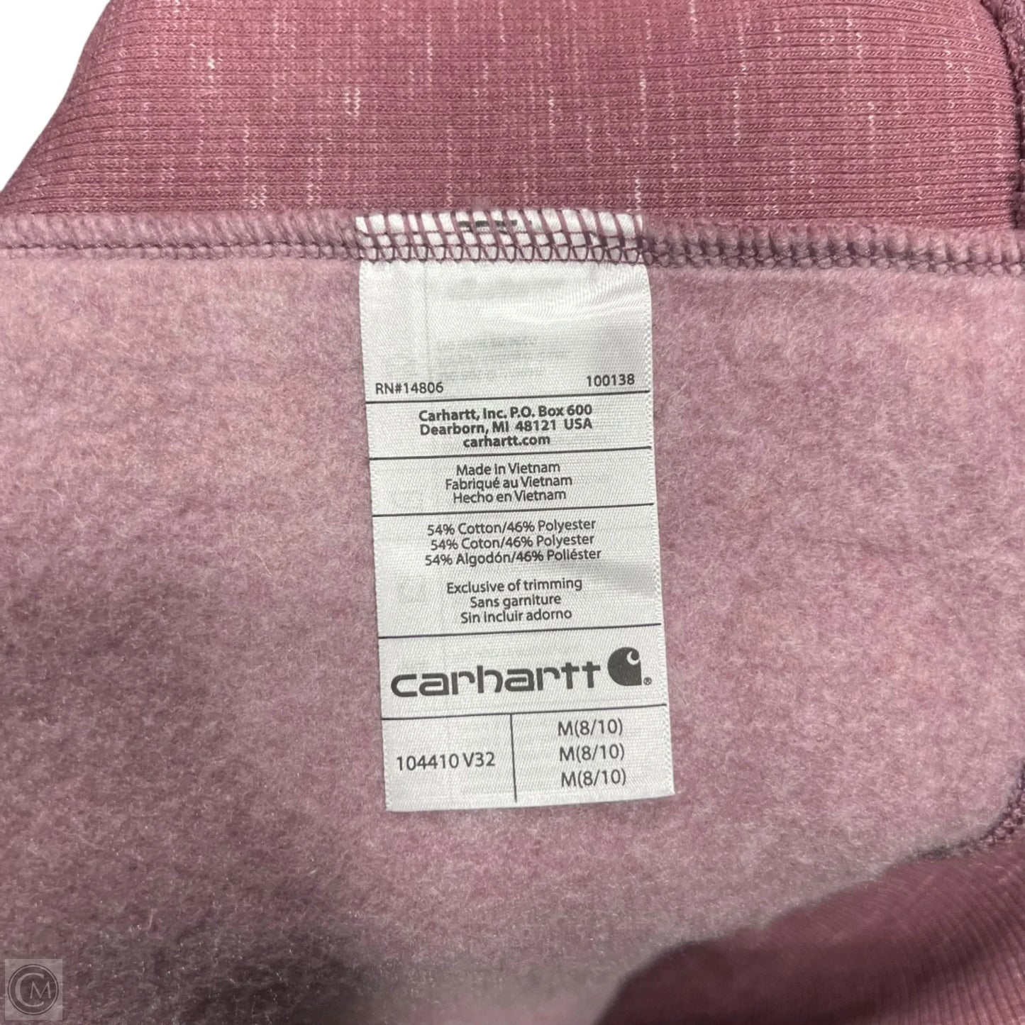 Sweatshirt Crewneck By Carhartt In Purple, Size: M