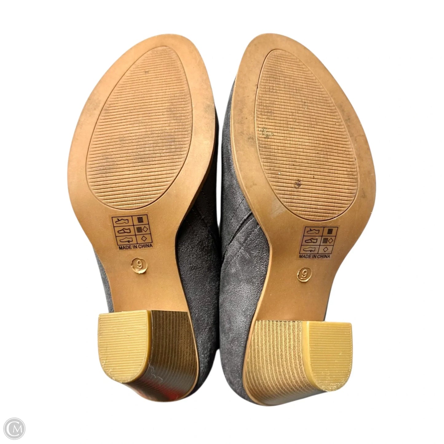 Boots Ankle Heels By Mata In Grey, Size: 9