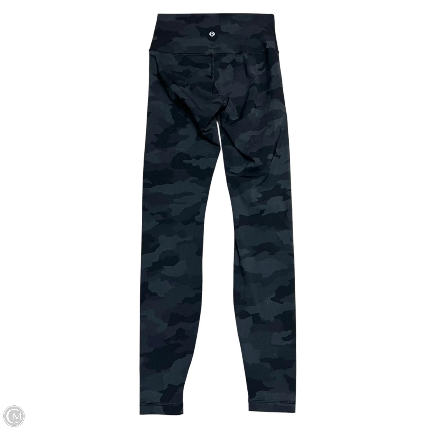 Athletic Leggings By Lululemon In Black & Grey, Size: S