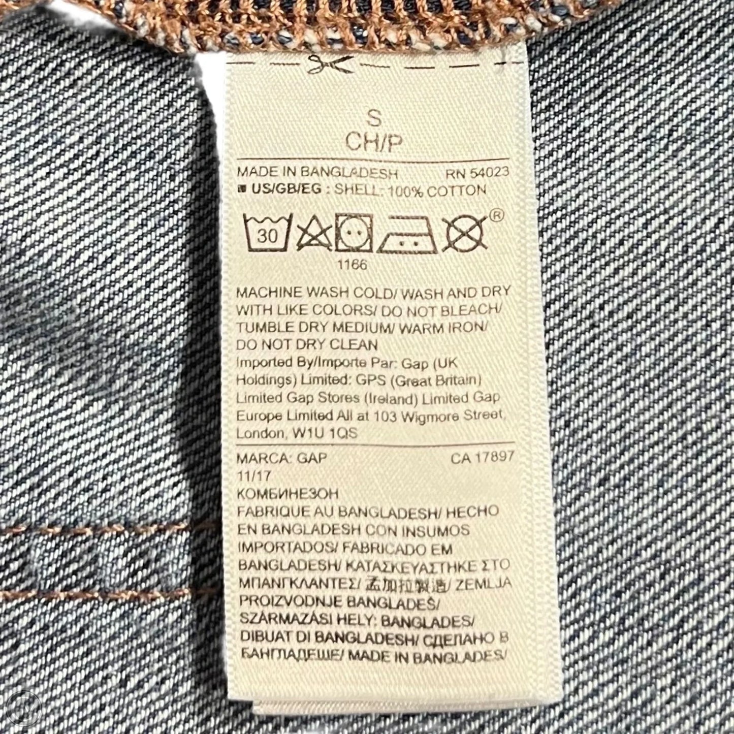 Overalls By Gap In Blue Denim, Size: S