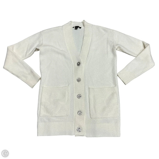 Sweater Cardigan By Ann Taylor In Cream, Size: Xsp