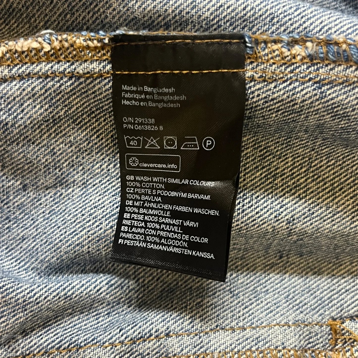 Jacket Denim By Divided In Blue Denim, Size: S
